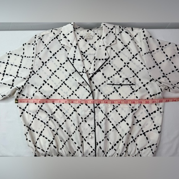 Kate Spade New York Silk Like Romper Faux Quilt Size Extra Large - Picture 8 of 10